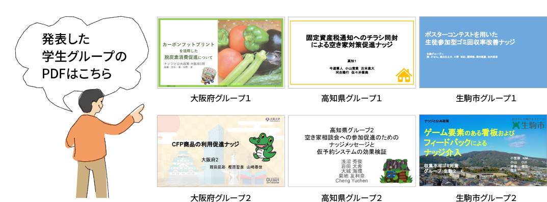 発表した学生グループのPDFはこちら