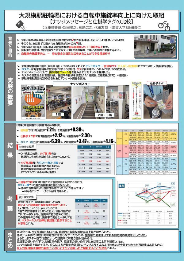 駅駐輪場における自転車施錠率向上に向けた取組